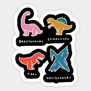 we love dinosaurs Sticker